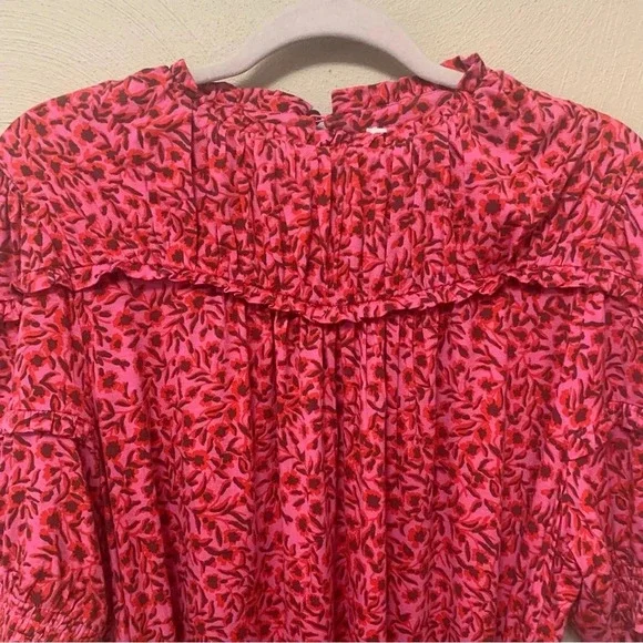 Boden Yoke Detail Jersey Mini Dress in Pink and Red Size 10 NWT New - Picture 4 of 16